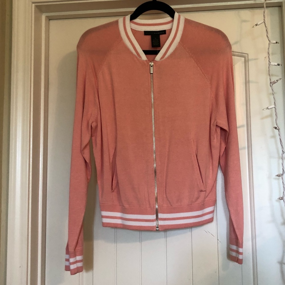 Grace Elements Pink W/ White Stripes Jacket